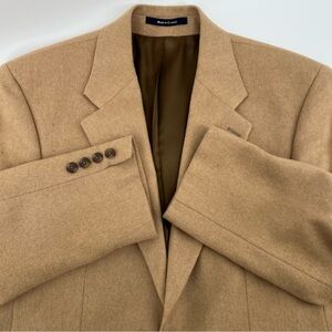 Vintage Polo University by Ralph Lauren Camel Hair Tan Brown Sport Coat Size 38R